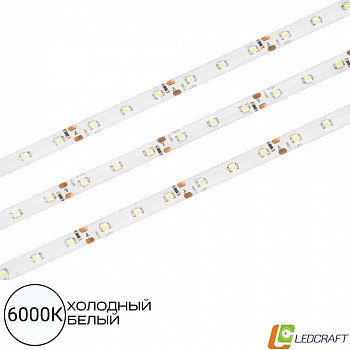Влагозащищённая светодиодная лента SMD 3528 / 60LED / 12V / 4,8W / IP65 / 6000K