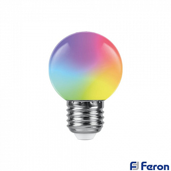 Светодиодная лампа для гирлянды белт-лайт G45 E27 1W (быстрая смена цвета)