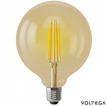 Филаментная лампа G125 E27 8W (диммируемая)